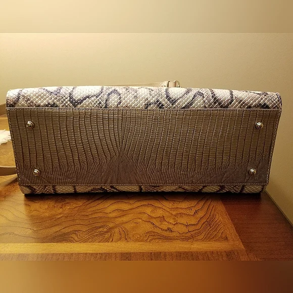 Brahmin Priscilla Pearl Lummus Leather Satchel with Matching Wallet - Picture 7 of 16